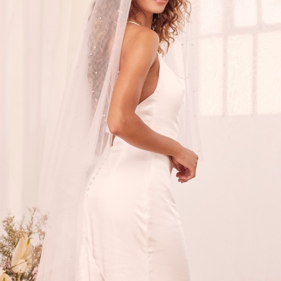 Lulus | Dresses | Lulus Forever Promise White Tulle Pearl  display picture 1